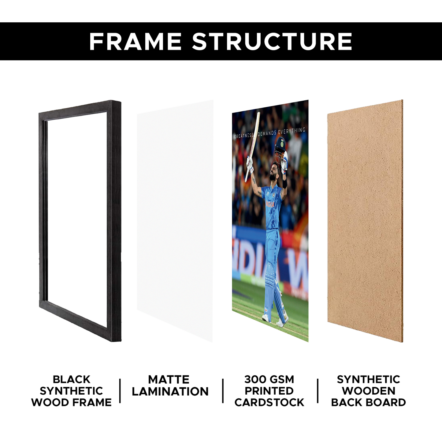 Greatness demands A4 Framed Poster