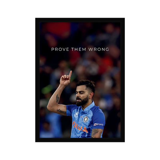 Viart Kohli Motivational A4 Wall Poster Framed