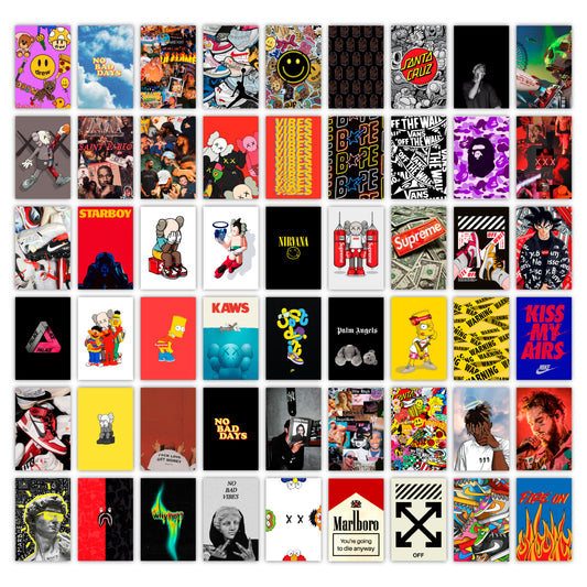 Hypebeast Wall Collage Kit Pack of 54 Posters