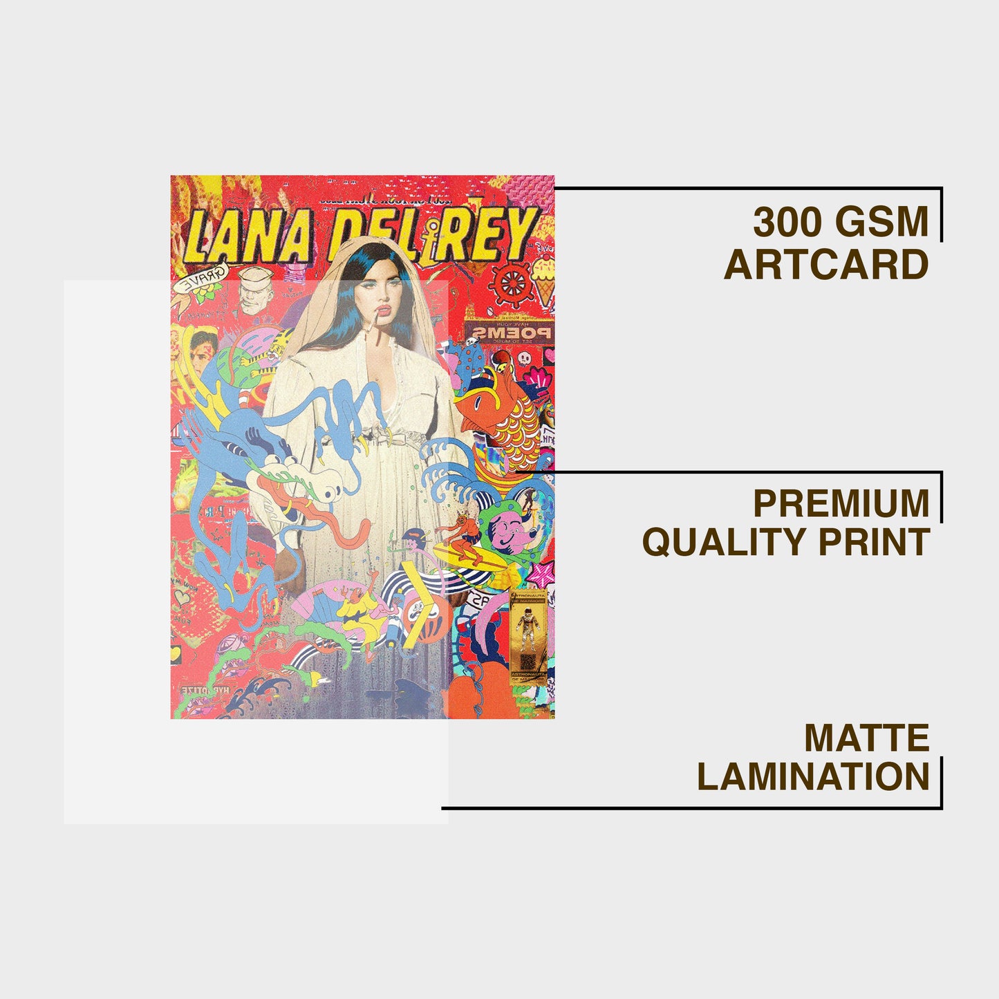 Lana Del Rey Aesthetic A4 Framed Posters