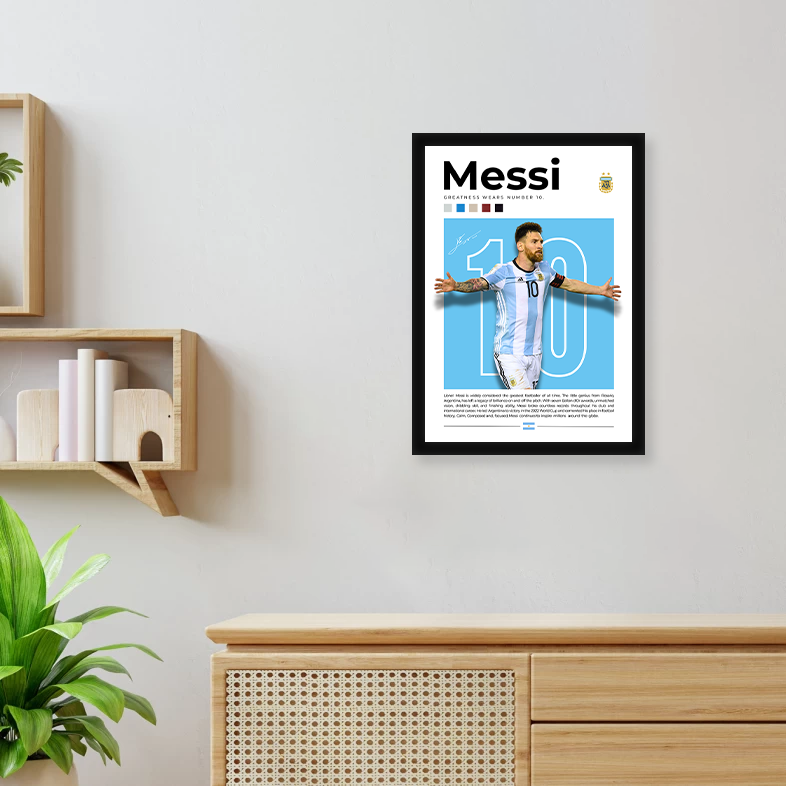 Lionel Messi A4 Framed Poster