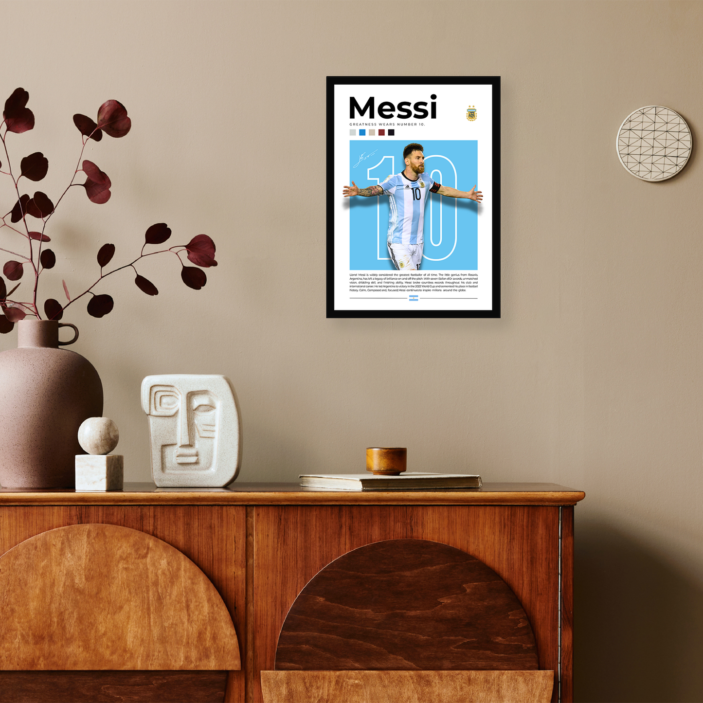 Lionel Messi A4 Framed Poster