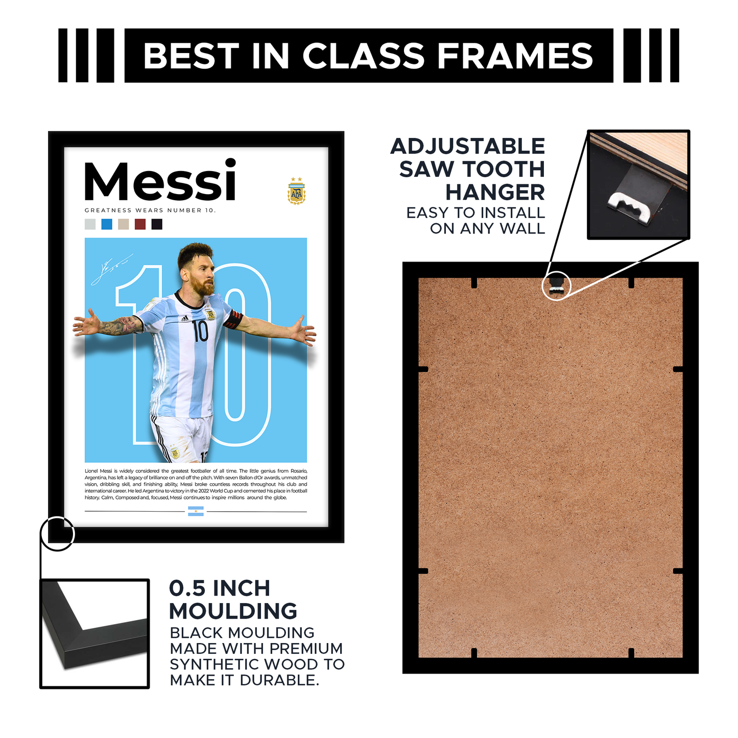 Lionel Messi A4 Framed Poster