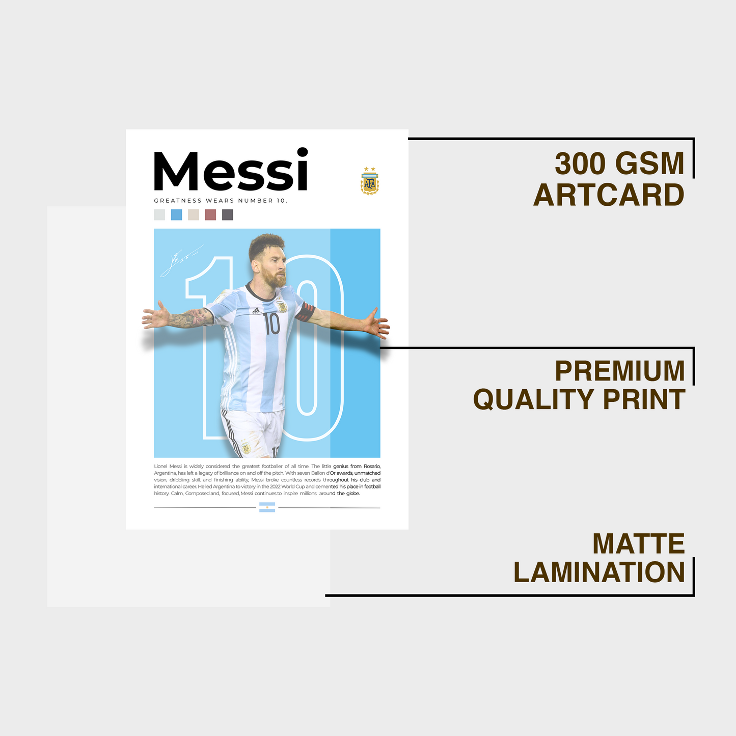 Lionel Messi A4 Framed Poster