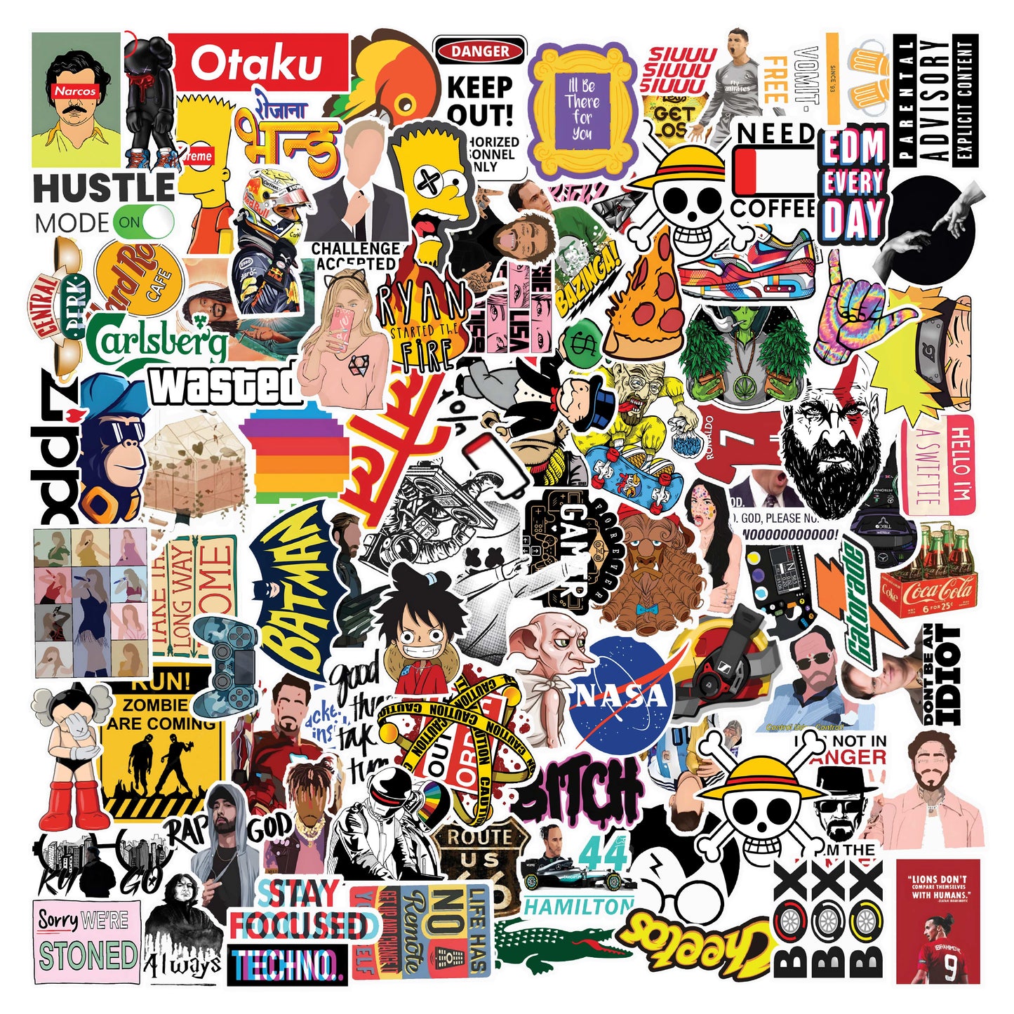 Aesthetic Random Edition Laptop Stickers Pack Of 110