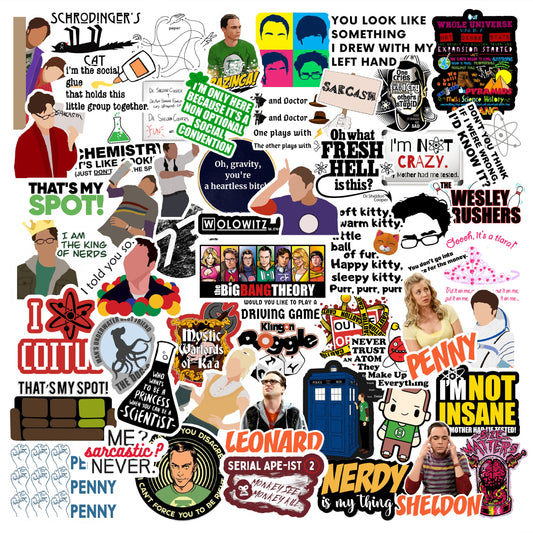 Big Bang Theory Edition Laptop Sticker Pack Of 55