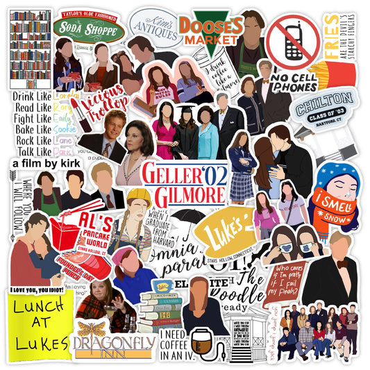 Gilmore Girls TV Series Laptop Stickers Pack of 57