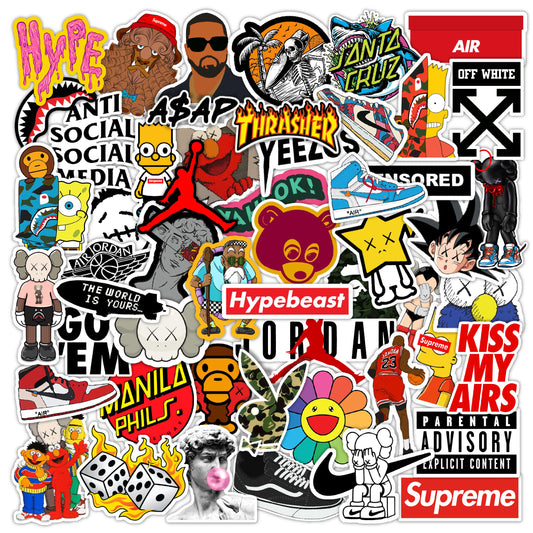 Hypebeast Aesthetic Laptop Stickers Pack Of 60