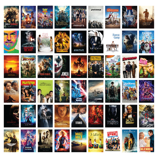 Movie Wall Collage Kit Pack Of 54 Posters