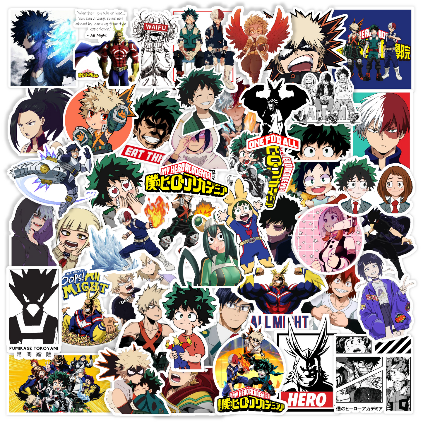 My Hero Academia Anime Laptop Vinyl Sticker Pack of 55