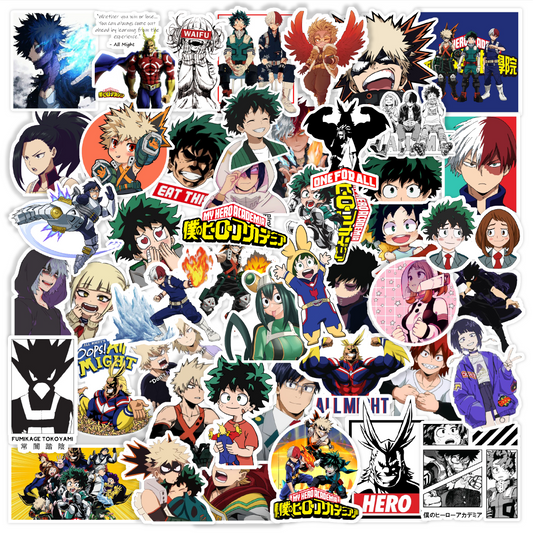 My Hero Academia Anime Laptop Sticker Pack of 55