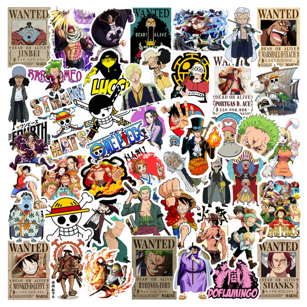 One Piece Anime Laptop Sticker Pack Of 54 – Stickerly