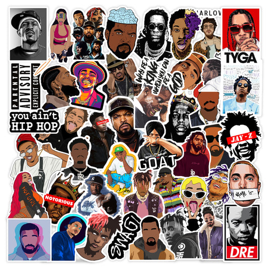 Hip Hop Rapper Laptop Stickers Pack of 53